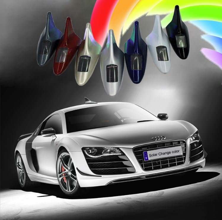 LED SOLAR Shark Fin Anti-Collision Tail Light Available in Silver or Black