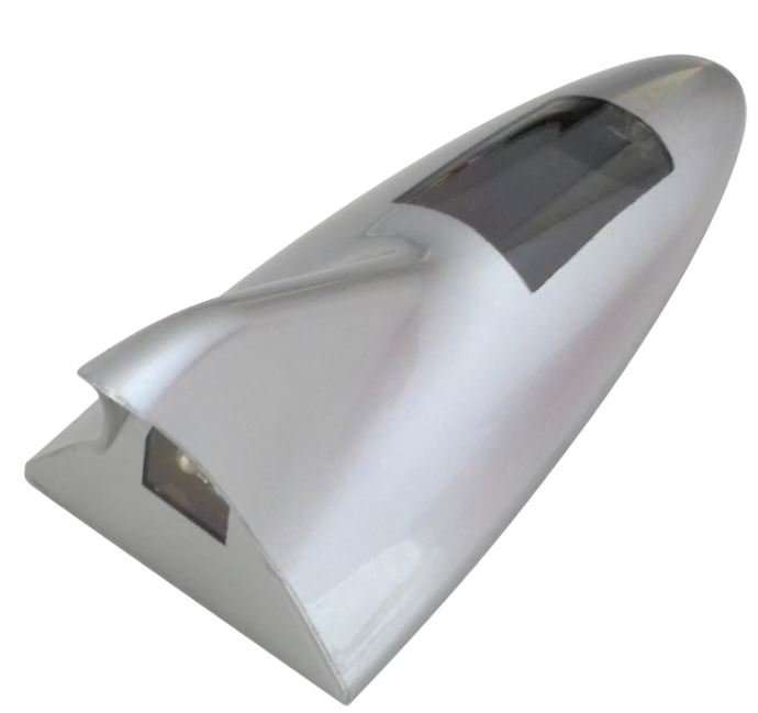 LED SOLAR Shark Fin Anti-Collision Tail Light Available in Silver or Black