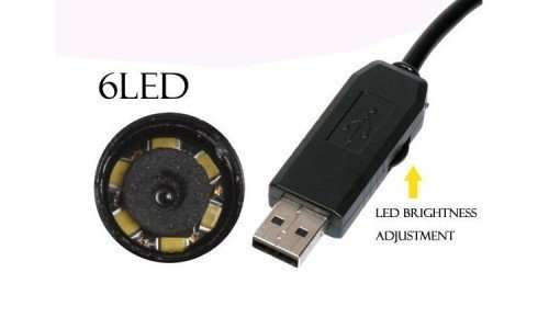 BUY 1 GET 1 FREE!!! Waterproof USB Inspection HD Video Camera With 6 LED's, 7 Meters