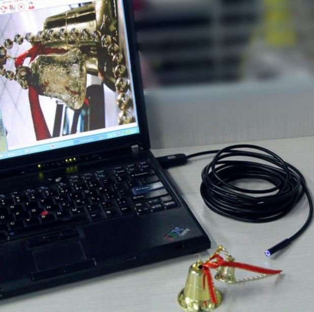Waterproof USB Inspection HD Endoscope Video Camera With 6 LED's, 7 Meters Long