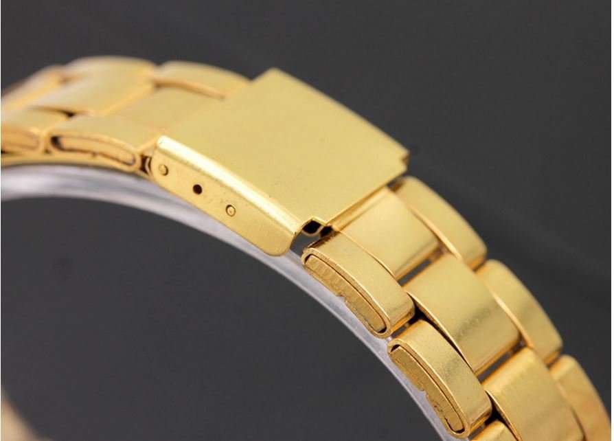 Business Men's Stainless Steel Skeleton Wrist Watch in Gold - Complimentary Gift Box