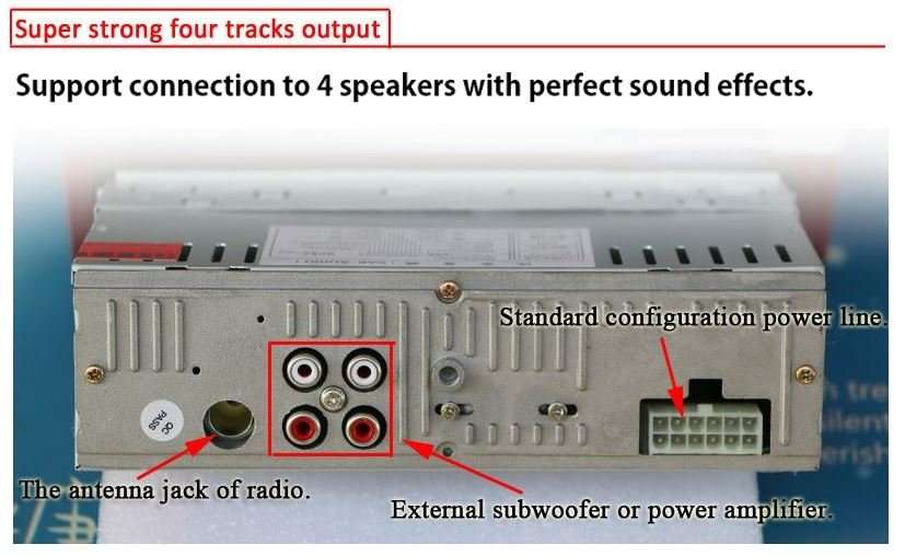 LED Bluetooth MP3 Car Radio & Remote - Supports USB, SD Card, Hands-free Calls, AUX, 5V Charging...