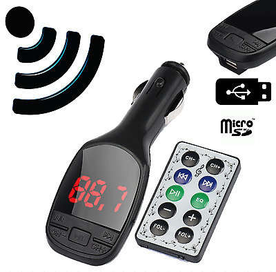 Bluetooth MP3 Music Player, FM Transmitter & Remote, Hands-free Calls, Supports SD/MMC/USB/CD/DVD