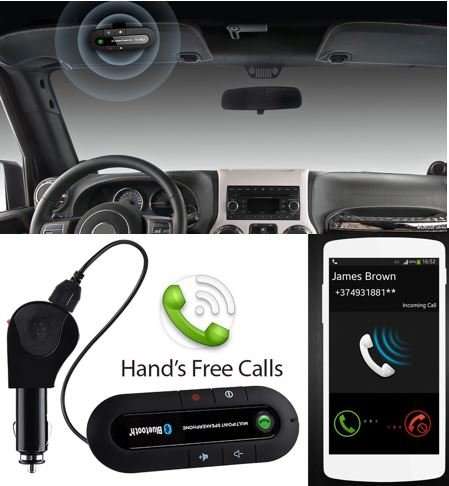 Sun Visor Bluetooth MP3 Music Player Speakerphone & Bluetooth Hands free Phone Car Kit