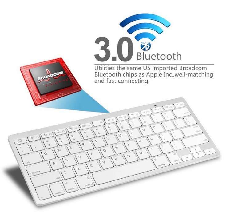 Aluminium Ultra Slim Mini Wireless Bluetooth Keyboard For Windows, Android & IOS