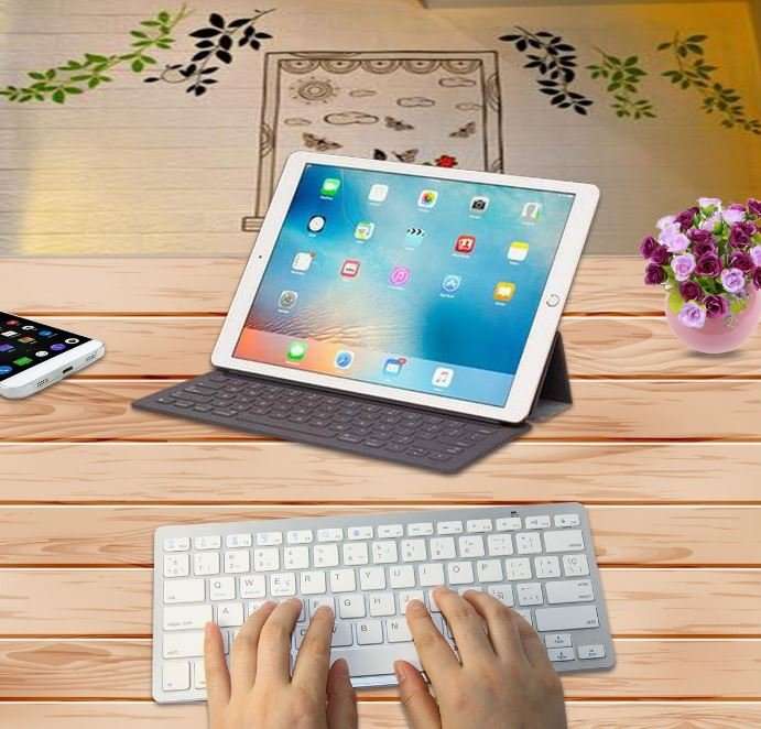 Aluminium Ultra Slim Mini Wireless Bluetooth Keyboard For Windows, Android & IOS