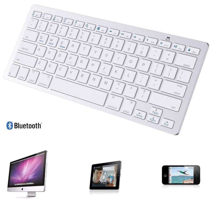Aluminium Ultra Slim Mini Wireless Bluetooth Keyboard For Windows, Android & IOS