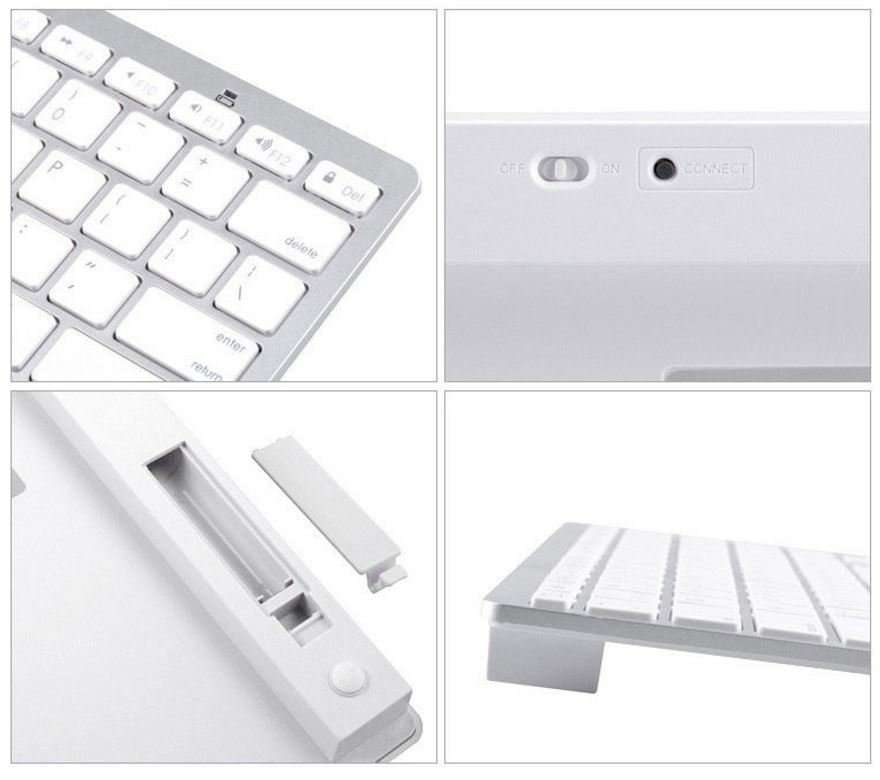 Aluminium Ultra Slim Mini Wireless Bluetooth Keyboard For Windows, Android & IOS