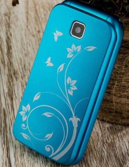 COOL!! Blue Flower Flip Phone, Dual Sim, Bluetooth, Camera, MP3, FM Radio For The Elderly & Children
