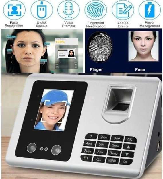 2.8" Bio-metric Face Recognition & Fingerprint Time Attendance System - 360 Degree, Low Power etc...