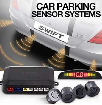 Parking Sensor Kit With Alarm, Control Box, LED Display Indicator & 4 LED Parking Sensors
