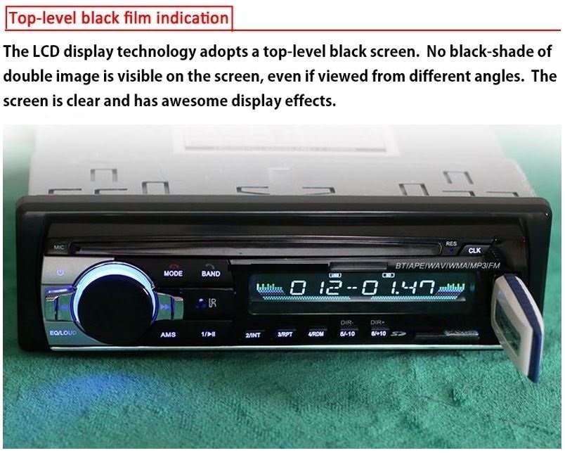 LED Bluetooth MP3 Car Radio & Remote - Supports USB, SD Card, Hands-free Calls, AUX, 5V Charging...