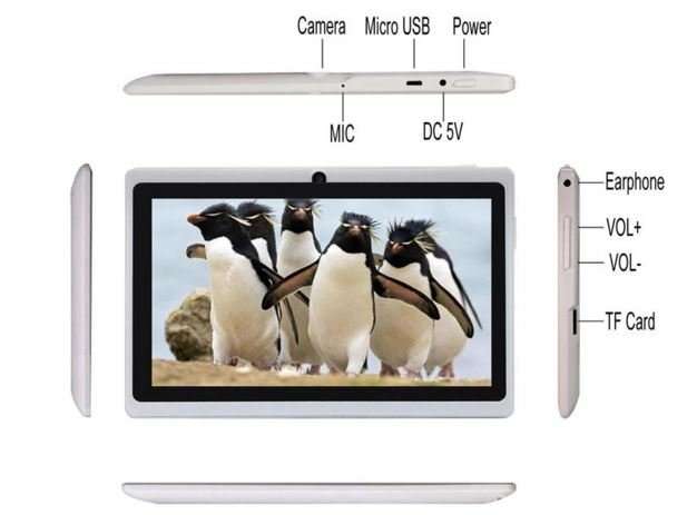 7" Super Fast Quad Core, Android 4.4., 8GB, Dual Cameras, Wi-Fi, Bluetooth etc.