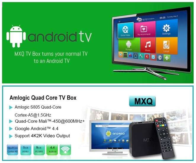 Android TV BOX - MXQ, Quad Core, 3D, etc. With Remote - Turns Your TV Into a Smart Media Center