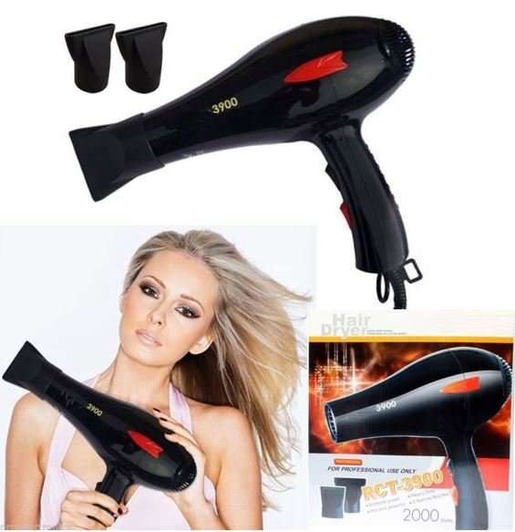 2000W Professional Hair Dryer - Heavy Duty With Extreme Power, 2 Heat Settings & Super Silent Design