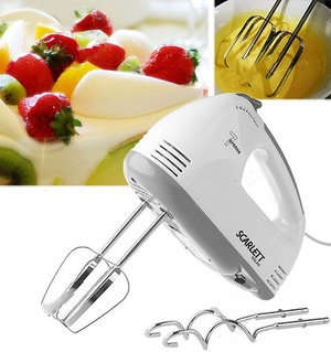 Powerful 180W Electric Mixer - 7 Speed Settings Including Turbo Speed, Perfect to whisk, Mix & Knead