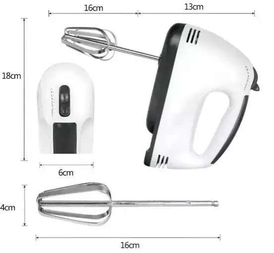 Powerful 180W Electric Mixer - 7 Speed Settings Including Turbo Speed, Perfect to whisk, Mix & Knead