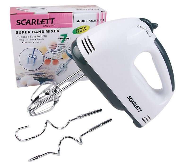 Powerful 180W Electric Mixer - 7 Speed Settings Including Turbo Speed, Perfect to whisk, Mix & Knead