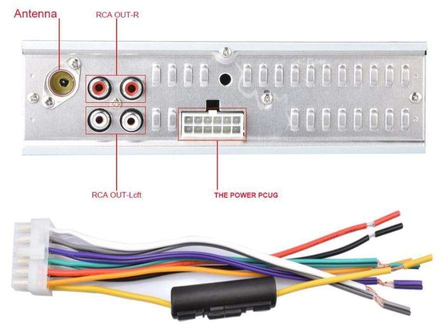 LED MP3 Car Radio & Remote - Supports USB, SD Card, AUX, 5V Charging, 4 x Speakers etc.