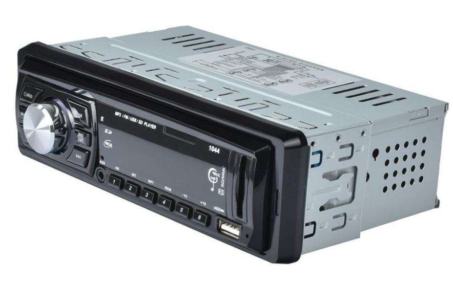 LED MP3 Car Radio & Remote - Supports USB, SD Card, AUX, 5V Charging, 4 x Speakers etc.