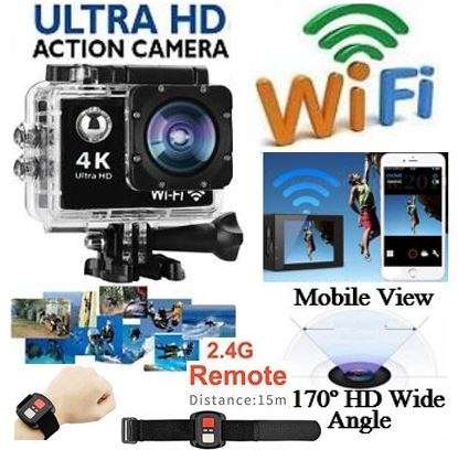 4K Ultra HD WIFI Action Sport DVR & Camera With REMOTE- HDMI, Waterproof, 170 Degree & More