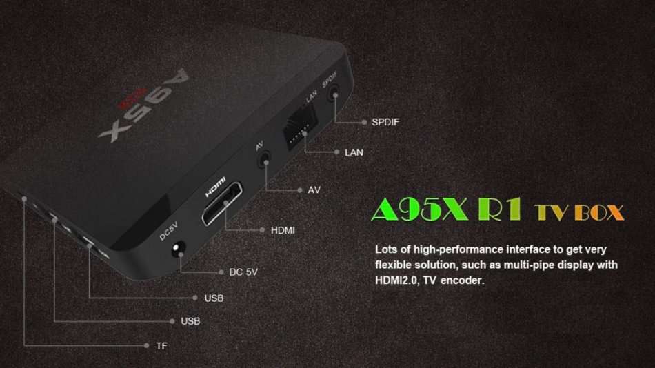 Alfawise A95X R1 Quad Core, Ultra HD 4K, Android 6 TV Box With Remote