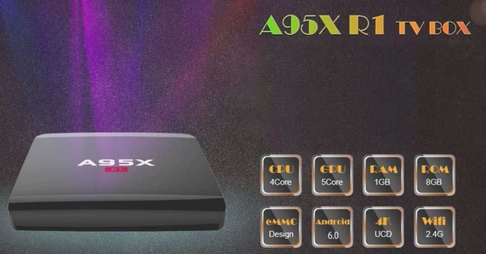 Alfawise A95X R1 Quad Core, Ultra HD 4K, Android 6 TV Box With Remote