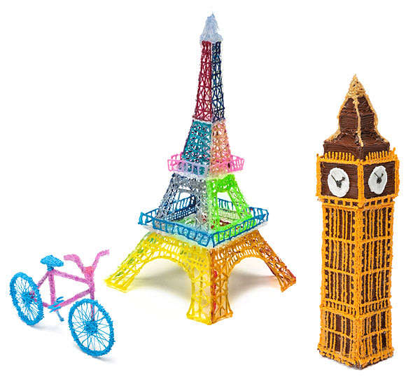 3D Adjustable Modeling & Printing Pen with LCD Screen PLUS 3 Different Colours of Printing Filament