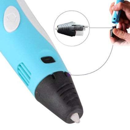 3D Adjustable Modeling & Printing Pen with LCD Screen PLUS 3 Different Colours of Printing Filament