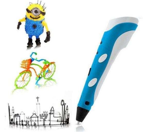 3D Adjustable Modeling & Printing Pen with LCD Screen PLUS 3 Different Colours of Printing Filament