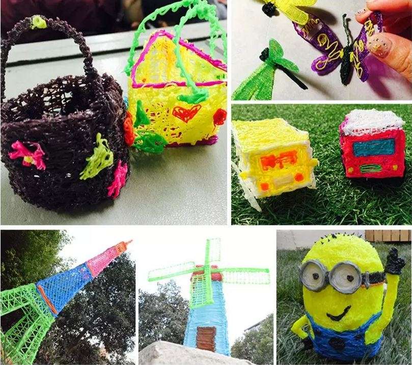 3D Adjustable Modeling & Printing Pen with LCD Screen PLUS 3 Different Colours of Printing Filament