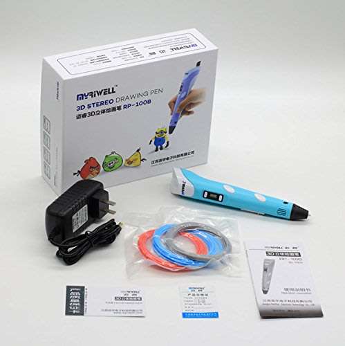3D Adjustable Modeling & Printing Pen with LCD Screen PLUS 3 Different Colours of Printing Filament