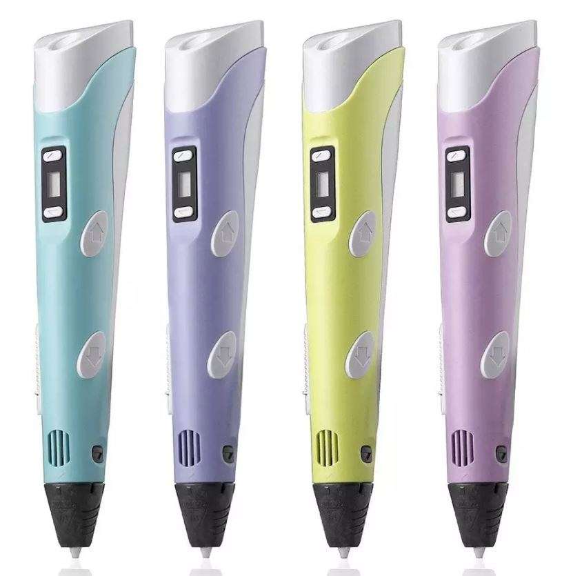3D Adjustable Modeling & Printing Pen with LCD Screen PLUS 3 Different Colours of Printing Filament