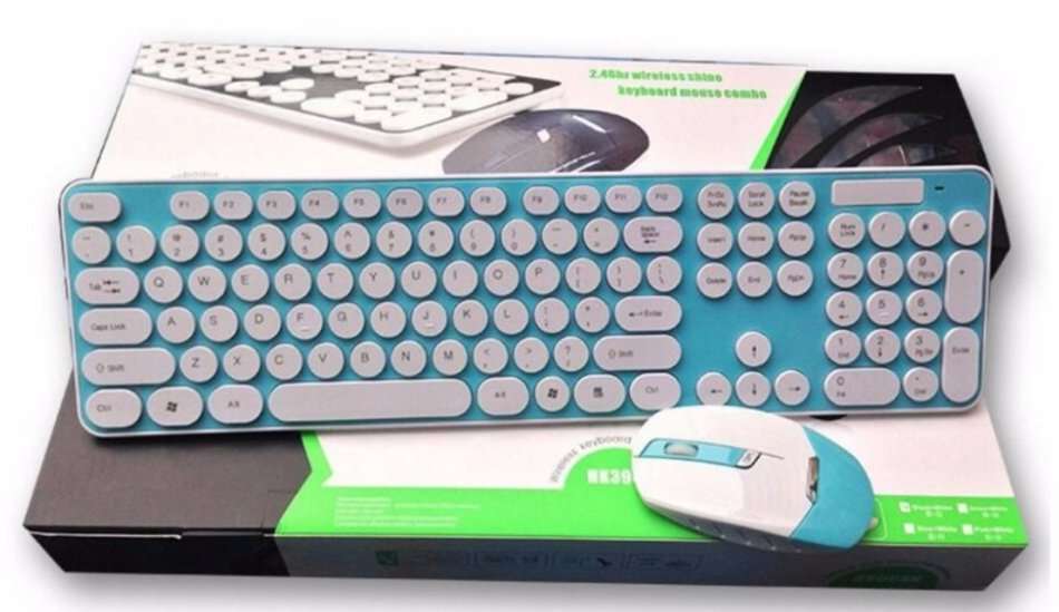 Super Slim 2.4 Ghz Wireless Keyboard, Mouse, Silicone Protective Skin & USB Receiver Combo