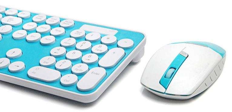 Super Slim 2.4 Ghz Wireless Keyboard, Mouse, Silicone Protective Skin & USB Receiver Combo