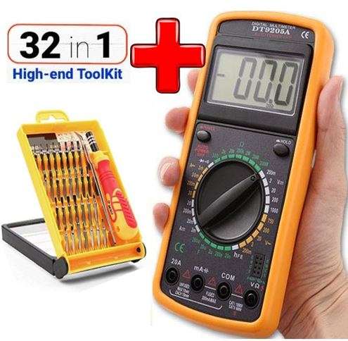 COMBO DEAL - LCD Display Digital Multimeter AC DC Voltage PLUS 32 in 1 Electron Screwdriver Kit