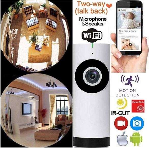 WI-FI Wireless Two-Way 360 Degree Intercom Camera With Motion Detection & Alarm, Support SD Card etc