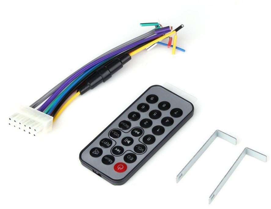 LED Car Radio & Remote - MP 3, FM Stereo, Supports USB, SD Card, AUX, 5V Charging, etc.