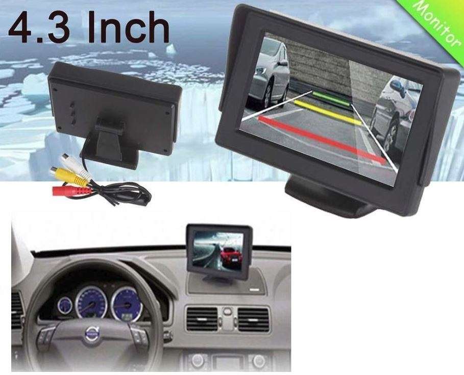4.3" TFT LCD Colour Vehicle DVD Player & Rear view Monitor With Rotatable Screen
