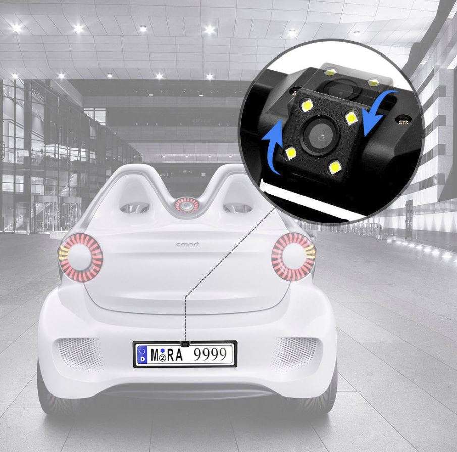 Waterproof Night Vision HD LED Number Plate Holder With Camera For Reversing and Parking