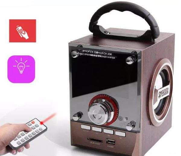 Bluetooth Multimedia Sub-woofer Speaker With USB / SD / AUX / FM Radio - LED Shining Glass Display