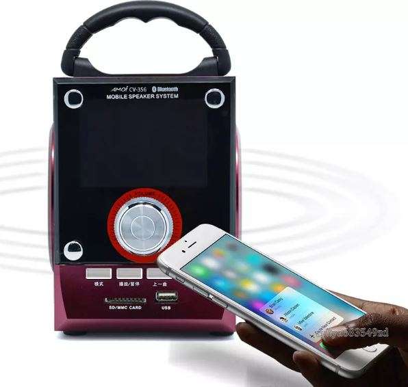 Bluetooth Multimedia Sub-woofer Speaker With USB / SD / AUX / FM Radio - LED Shining Glass Display