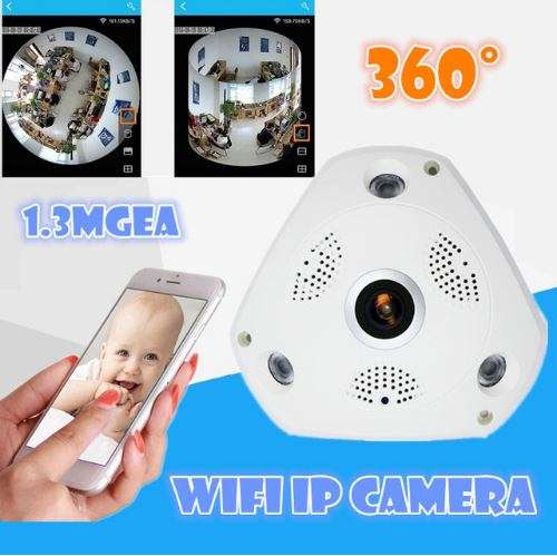 960P HD 3D Panoramic VR Camera, 360 Degree Multi Angle View, Two Way Talk, Motion Detection etc.