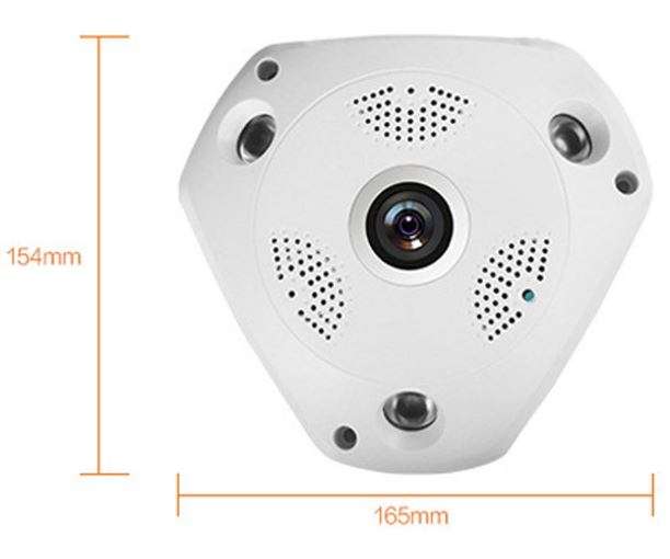 960P HD 3D Panoramic VR Camera, 360 Degree Multi Angle View, Two Way Talk, Motion Detection etc.
