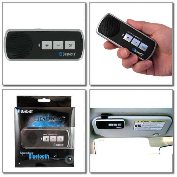 Bluetooth Multi-point Hands-Free Visor Car Kit, Integrated with Echo Cancellation & Noise Suppressor