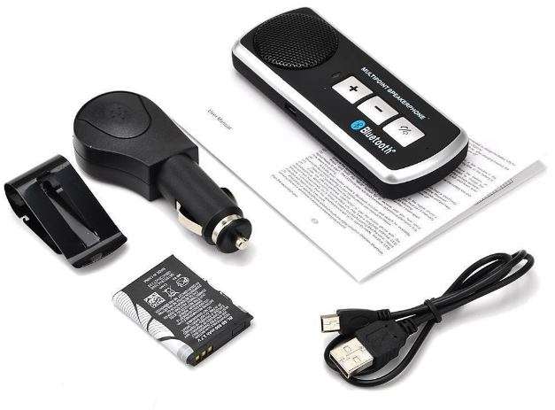 Bluetooth Multi-point Hands-Free Visor Car Kit, Integrated with Echo Cancellation & Noise Suppressor