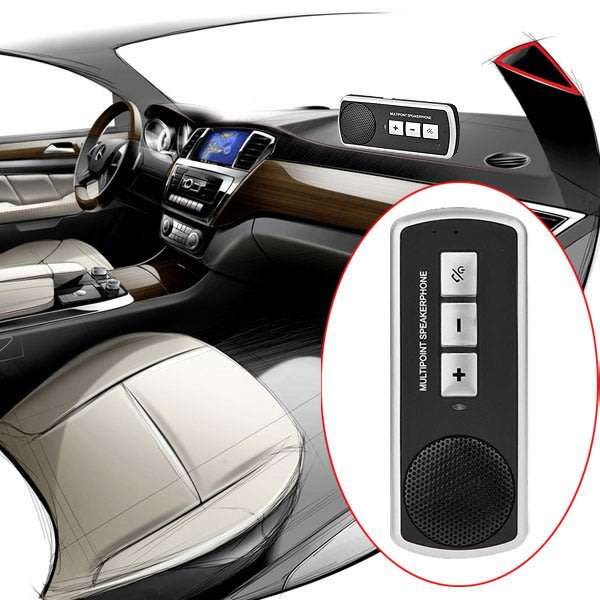 Bluetooth Multi-point Hands-Free Visor Car Kit, Integrated with Echo Cancellation & Noise Suppressor