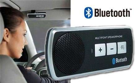 Bluetooth Multi-point Hands-Free Visor Car Kit, Integrated with Echo Cancellation & Noise Suppressor