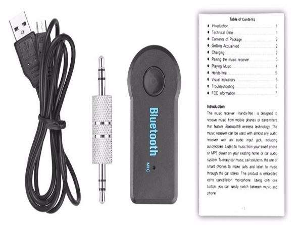 Bluetooth Hands Free Receiver -Stream Music to Any Device With an Auxiliary Input or Hand Free Calls