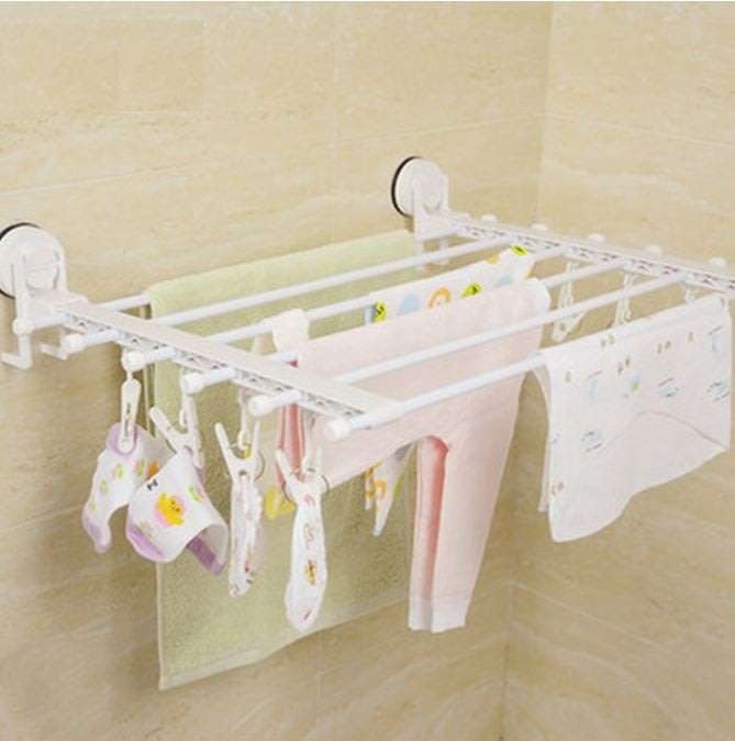 Adjustable & Expandable Wall Mounted Telescopic Towel Rack With Suction Cup - No Drilling, No Nails